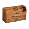 Bouteilles de rangement Organisateur de bureau en bois à 3 niveaux Organisation de boîte multifonctionnelle et