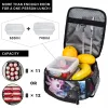 Söt Axolotl Yin Yang Plush Pets Floating Space Thermal Isolated Lunch Bag Creaberable Lunch Container för skola förvaringsmatslåda