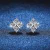 1CT D kleur moissanite stud oorbellen ontwerper sieraden sier geslaagd diamant test 925 zilveren platina vergulde Valentijnsdag geschenken voor vrouwen