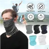 Cycling Caps Masks Dust-Proof Uv Bandana Gaiter Scarf Fashion 2022 Ice Loops Silk Ear Neck Face Protection298N Drop Delivery Sports Ou Dhd1L