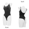 Women's Shapers Control Abdominal Slimming Slippery Body Shaper Bodysuit For Simple Solid Color Slim Fit