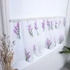Broderie de fleurs rideaux courts de cuisine pastorale rideaux de cuisine demi-rideau rideaux en panneau court