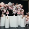 5pcs Produkte Schärpe runde Zylinder Sockel Display Kunstdekorie Säulen für DIY Hochzeitsdekoration Urlaub270m