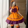 Trajes de anime fantasia de cosplay de bordados doces e fofos - vestido de empregada de restaurantes delicados para trajes de halloween de dramatização de anime para a empregada empregada 240411