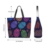 Shopping Bags Easter Eggs Tote Bag Women Casual Shoulder Handbag Reusable Multipurpose Heavy Duty Grocery For Outdoors
