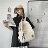 Rucksack Harajuku Reißverschluss Schultasche für Schüler mit mittlerer Mädchen Schüler Wasserabweisungen resistent 20-35l
