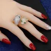 Jewel Arrivals Romantic and Shiny Leopard Head Women Ring Finger pour le mariage Party Cubic Zirconia Bijoux Bridal Gift240412