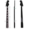 Kablar Electic Bass Guitar Neck 4 String Black JB Electric Guitar Neck JB Neck Canada Maple Wood High Gloss 20f Jumbo Guitar Neck