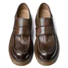 Dress Shoes Soft Cowhide Mens Business Loafers Luxe echt leer 2024 Designer Britse stijl slip op comfortabele sociale man