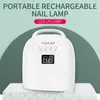 Séchoirs à ongles lampe rechargeable 86W Gel sans fil sécheur polonais manucure de lumière rouge avec poignée LED UV sans fil