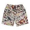 Herrshorts badkläder akvarell fjärilar styrelse sommar cool mode strand man anpassad körning surf snabba badstammar