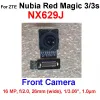 Câmera traseira da parte traseira para zte nubia vermelha magia 3/3s nx629j traseira câmera selfie câmera flexível peças de cabo flexíveis