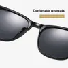 Óculos de sol Xaybzc Óculos de sol polarizados homens 2024 Retro espelho quadrado Óculos de sol vintage Anti-Glare Drivers Sun Glasses for Men Oculos 24412