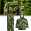 Штаны на открытом воздухе костюм Ghillie военный камуфляж одежда джунгли костюм 3d Leafy Light Heathable Camouflage Одежда Jack Pants