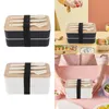 Dinnerware Japanese Bento Box Containers With Utensils For Camping Picnics Travel