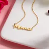 Chaines 1pc mode Mama Letters Collier en acier inoxydable Mom Baby Lockbone Chain Pendant Choker Femme Bijoux Femme Mère Gade