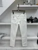2024 Spring Autumn Bordery Printic Zipper Jeans Light Light Laved's Let Pants Lápis WCNZ064