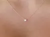 Fashion Gold Diamonds Necklaces Delicate Solitaire Pendant Dainty Pendants Necklace Bridal Jewelry Floating Diamond Jewellery8815245