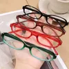 Okulary przeciwsłoneczne retro dziewczęta y2k czerwona zielona rama szklana owalna kwadratowe okulary okulary kobiety