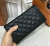 New Designer Bag Long Gold/Silver Women/Men Men Credit Card Card Titular Lambskin/Caviar Leather Purse Bank Moch Bolsa com Box X69 Tote Bag Carteiras