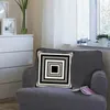 Pillow Modern Minimalist Geometric Linen Cover Office Sofa Nap Natural Silk Pillowcase For Hair And Skin