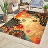 Retro Boho Mandala Carpet For Living Room Decor Sofa Table des rouges de grande zone Balcon de cuisine Balcone RAPPORT