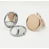 Cosmetic Magnifying Pocket Compact Double-Sided Folding High-Grade Round Metal Makeup Small Mirror Cricle for Purse Travel