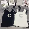 Chars pour femmes concepteur de camis 24SS Summer parfumé à nœud papillon doux ensemble de voitures de perle Stripe de débardeur en tricot en tricot plié 4rfn