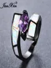 junxin boho male ofal whiteblue fire rings for women for black gold fill pink purple zircon marquise ring weddingjewelry2378846