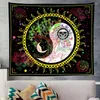 Tapestries Biki Sun Moon Yin And Yang Tapestry Wall Hanging Room Boho Decor Hippie Macrame Decoration Blanket Rug