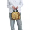 Gustav Klimt Isolierte Mittagstaschen Großer Baum des Lebens Stoklet Frieze Lunch Container Thermaltasche Tasche Lunchkasse im Freien Outdoor