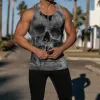 T-shirts män bodybuilding sport t-shirt ärmlös snabb torr löpning skjorta kompression topp fitness tank tops tee sommar t shirt rashgard