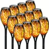 12LED Solar Flame Light OutdoorWaterproof 12LEDs Torches Landscape Lamp For Outdoor Courtyard Garden YardHalloween Decorations 240408