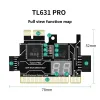 Cards TL631 Pro Multifunction Desktop Laptop LPCDEBUG Post Card PCI PCIE Mini PCIE Motherboard Diagnostic Analyzer Tester,A