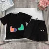 Luxury baby tracksuits boys Short sleeved suit kids designer clothes Size 100-150 CM directional marker printing t shirt and shorts 24April