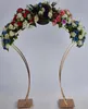 Party Decoratie 2 stks Wedding Arch Goud achtergrond Stand metalen frame voor 38 inch lang bloem groot middelpunt tafel decor8587672