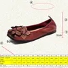 Casual schoenen Koznoy 1 cm koe echt leer zachtjes zomers zomers etnische vrouw mocassin elegantie luxe flats dames ondiepe bloem comfortabele schoffels