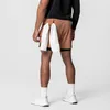 Muscle Gym Gym Running Shorts de bolsillo múltiple 2in1 Pantalones cortos al aire libre Fitness Quick Basketball Shorts 240409