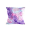 Pillow LOZUJOJU Colorful Tie Dyed Design Plush Cover Velvet Pillowcases Car Sofa Living Room Decorative