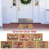 Gnome nain nain de Noël paillasson de bienvenue panneau tapis de porche de porche de porche santa claus nat de porte décorations de Noël 40x60x0,7 cm