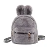 Enfants Sac à école en peluche fausse fourrure mini oreilles de lapin sacs à dos pour enfants école maternelle d'épaule mini sac à dos 2110293t