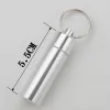 Waterproof Aluminum Alloy Pill Box Portable Medicine Case Capsule Container Bottle Holder Outdoor Pill Case Keychain