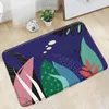 BADMATS RETRO Abstract Plant Floral Badkamer Mat Simple Modern Art Design Bloem Home Decoreer Non-Slip Trug Keuken Doorweg gangpad Tapijt