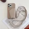 Crossbody Lanyard Case di portafoglio in pelle multifunzionale per iPhone 11 13 14Pro 12Pro Max Makeup Mirror Phone Borsa