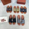 Tasarımcı Sandal Erkek Kadınlar Slaytlar Sandalet Tuvalde Odunlu Düz Mule Shearling kaplı Beyaz Siyah Gri Yeşil Kürk Mens Yaz Sandal Moda