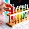 Weingläser 6 PCs Testrohr Cocktail Glass Rack Set Bar KTV Nachtclub Nachtclub Home Party S Tipsy Molekular Gastronomie Cup