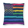 Pillow LGBT Gay Pride Flag Cover Home Decor LGBTQ Lesbian Throw For Living Room Double-sided Printing