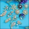 Smyckesinställningar DIY Pearl Brosch Flower for Women Fashion Accessories 13 Styles Gift Drop Delivery Dhgarden Dhjma