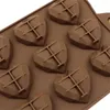 Baking Moulds 3D DIY Cake Mold Heart Chocolate Molds 15 Cavity Love Shape Silicone Wedding Candy Cupcake Decorations