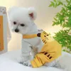 Dog Apparel Fashionable Pet Stylish Breathable Overalls Cute Yellow Tiger Bib Pants For Dogs Cats With Fine Special